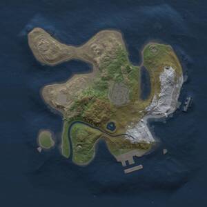 Thumbnail Rust Map: Procedural Map, Size: 2250, Seed: 1676480770, 5 Monuments