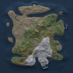 Thumbnail Rust Map: Procedural Map, Size: 3000, Seed: 135135, 10 Monuments