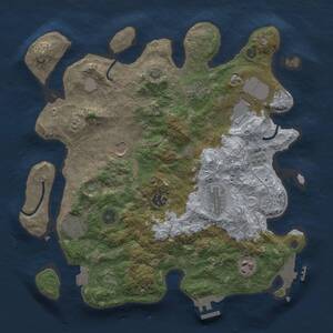 Thumbnail Rust Map: Procedural Map, Size: 3500, Seed: 1256832511, 14 Monuments