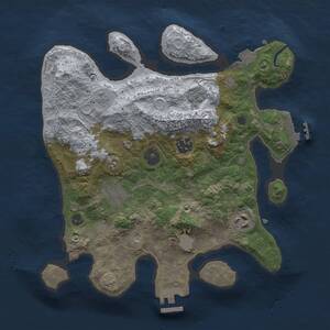 Thumbnail Rust Map: Procedural Map, Size: 3000, Seed: 2127942631, 10 Monuments