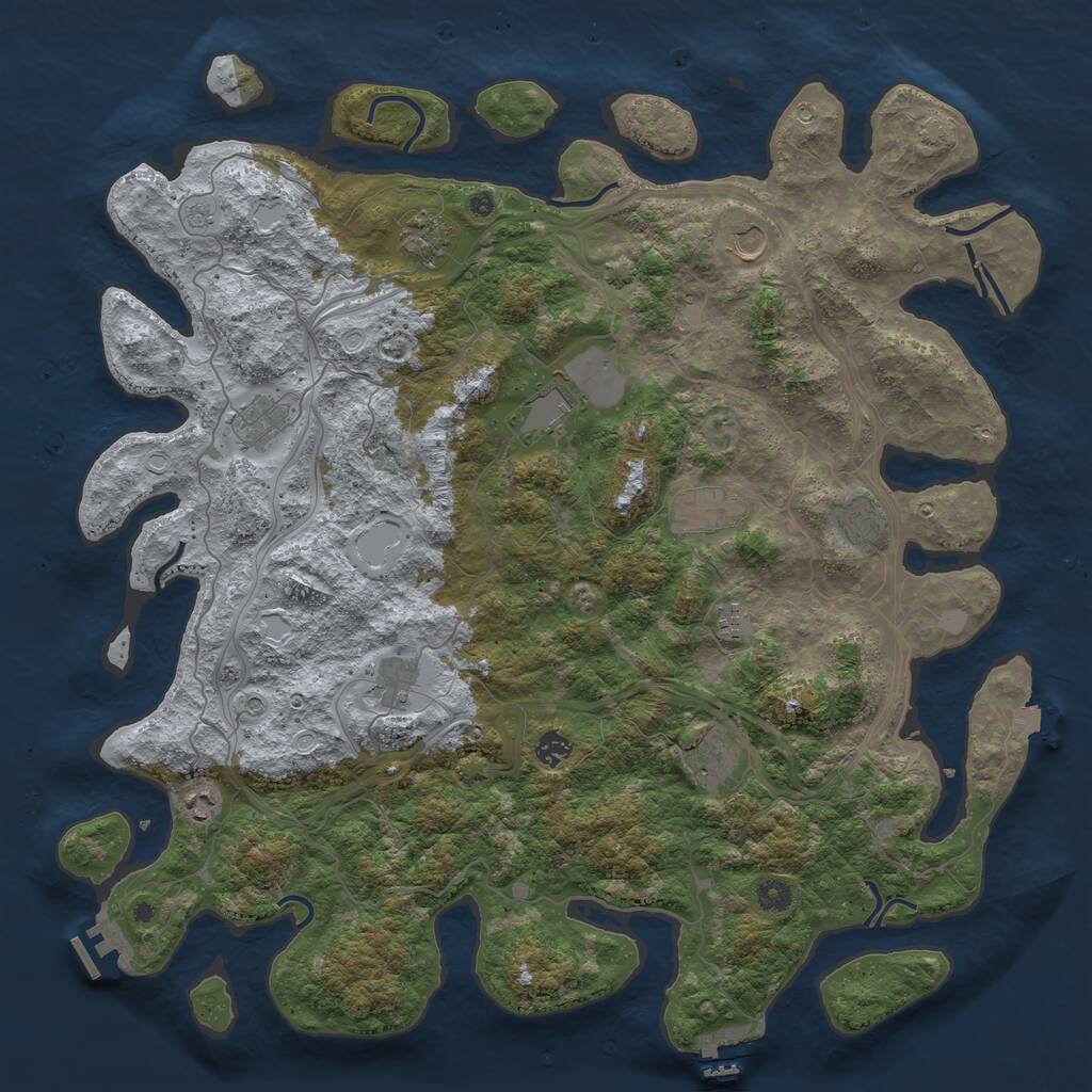 Rust Map: Procedural Map, Size: 4750, Seed: 200, 17 Monuments