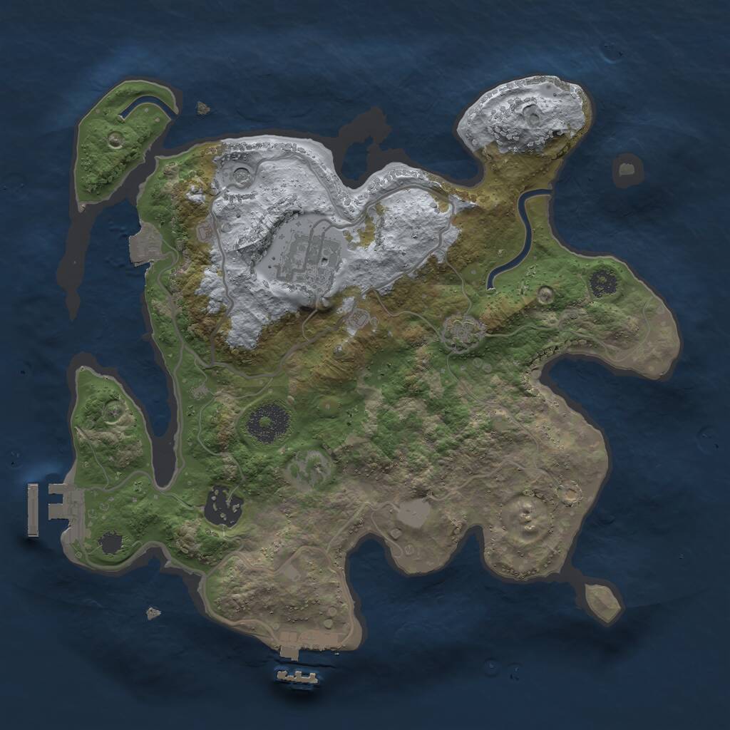 Rust Map: Procedural Map, Size: 2750, Seed: 10252024, 7 Monuments