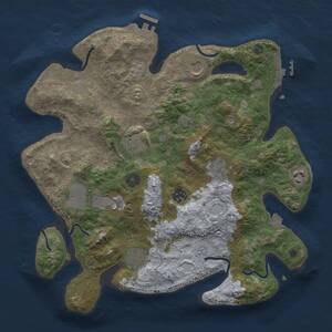 Thumbnail Rust Map: Procedural Map, Size: 3500, Seed: 378902936, 14 Monuments