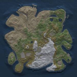 Thumbnail Rust Map: Procedural Map, Size: 3500, Seed: 378902936, 15 Monuments