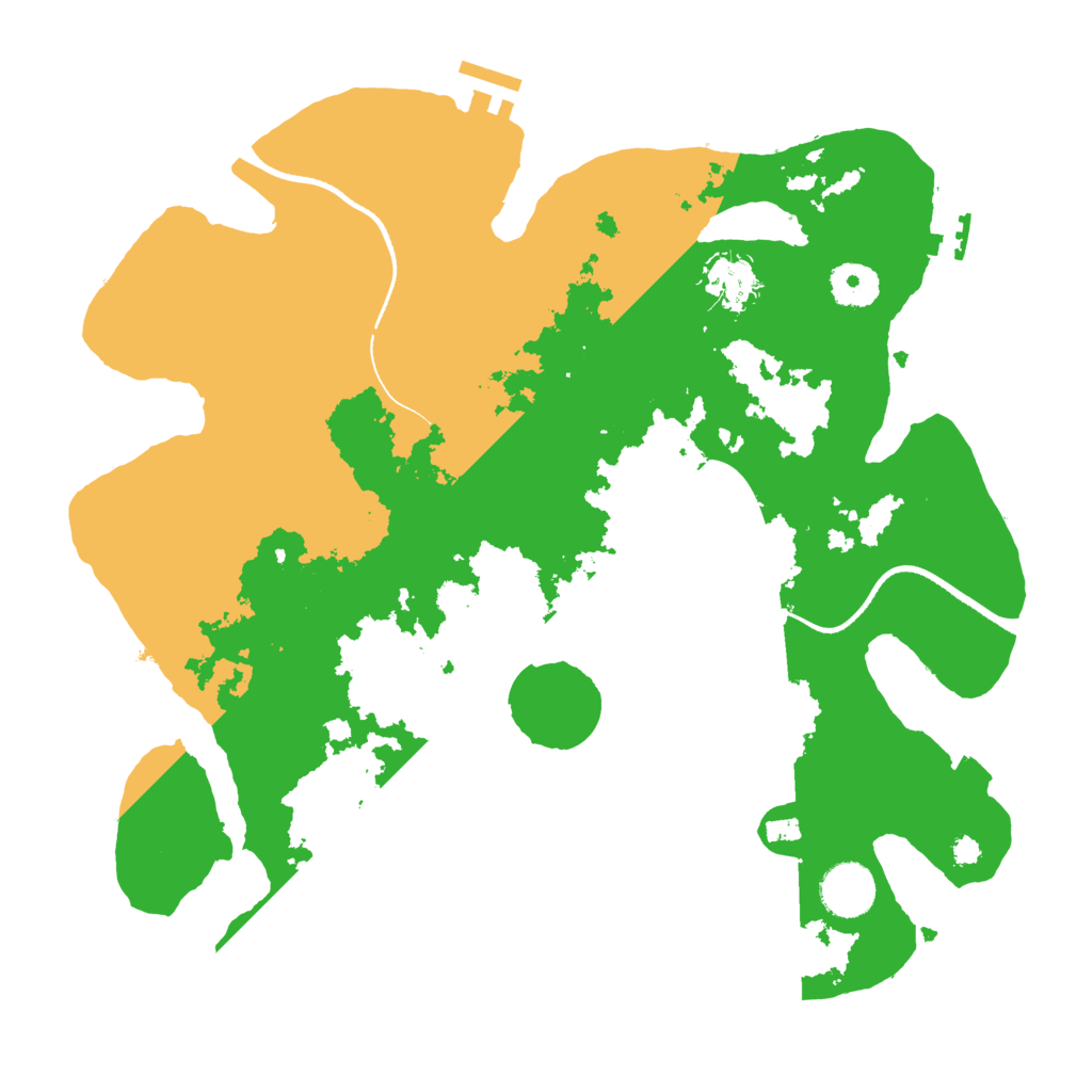 Biome Rust Map: Procedural Map, Size: 3500, Seed: 378902936