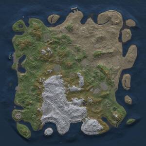 Thumbnail Rust Map: Procedural Map, Size: 4500, Seed: 961727999, 17 Monuments