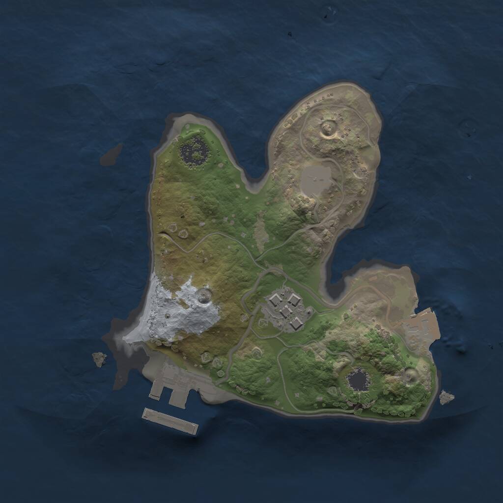 Rust Map: Procedural Map, Size: 1800, Seed: 542723037, 3 Monuments