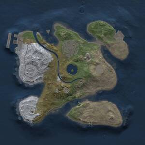 Thumbnail Rust Map: Procedural Map, Size: 2000, Seed: 28052987, 4 Monuments