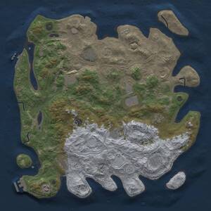 Thumbnail Rust Map: Procedural Map, Size: 4253, Seed: 49871196, 17 Monuments