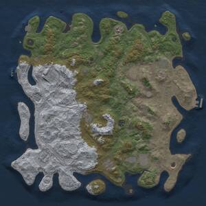 Thumbnail Rust Map: Procedural Map, Size: 4500, Seed: 93636723, 17 Monuments