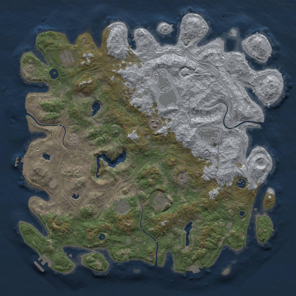 Rust Map: Procedural Map, Size: 4635, Seed: 6003992, 15 Monuments