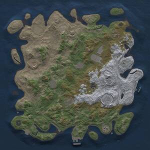 Thumbnail Rust Map: Procedural Map, Size: 4250, Seed: 696916, 17 Monuments