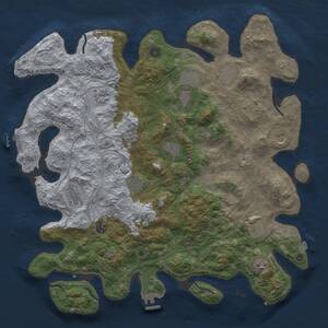 Thumbnail Rust Map: Procedural Map, Size: 4500, Seed: 1132947813, 17 Monuments