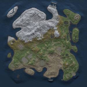 Thumbnail Rust Map: Procedural Map, Size: 3500, Seed: 165622843, 14 Monuments