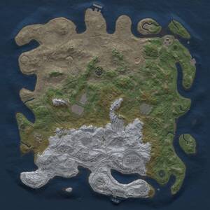 Thumbnail Rust Map: Procedural Map, Size: 4500, Seed: 20241003, 17 Monuments