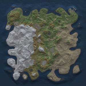 Thumbnail Rust Map: Procedural Map, Size: 4000, Seed: 1291063615, 17 Monuments