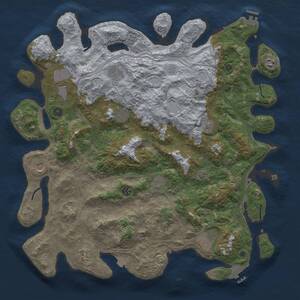 Thumbnail Rust Map: Procedural Map, Size: 4700, Seed: 1674076894, 17 Monuments