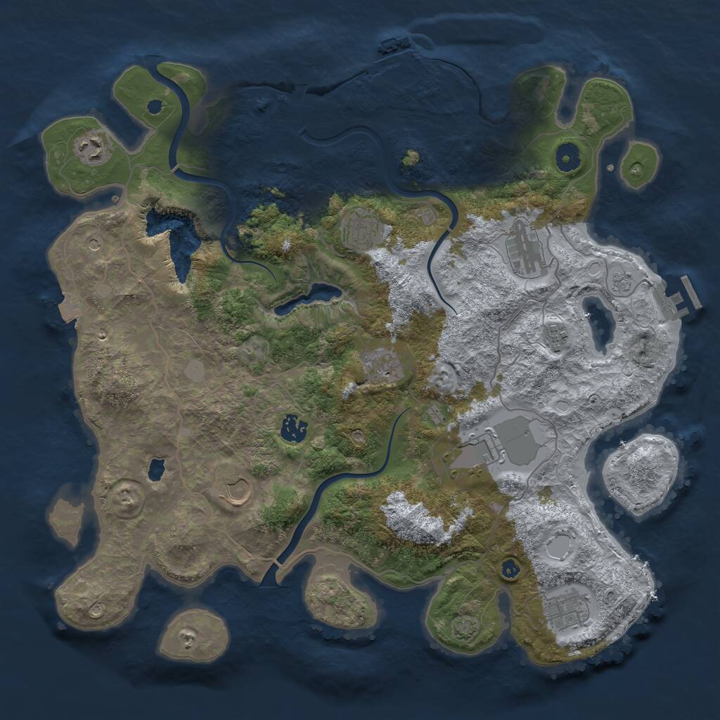 Rust Map: Procedural Map, Size: 4000, Seed: 94823102, 15 Monuments