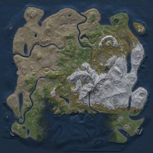 Thumbnail Rust Map: Procedural Map, Size: 5000, Seed: 432131, 17 Monuments
