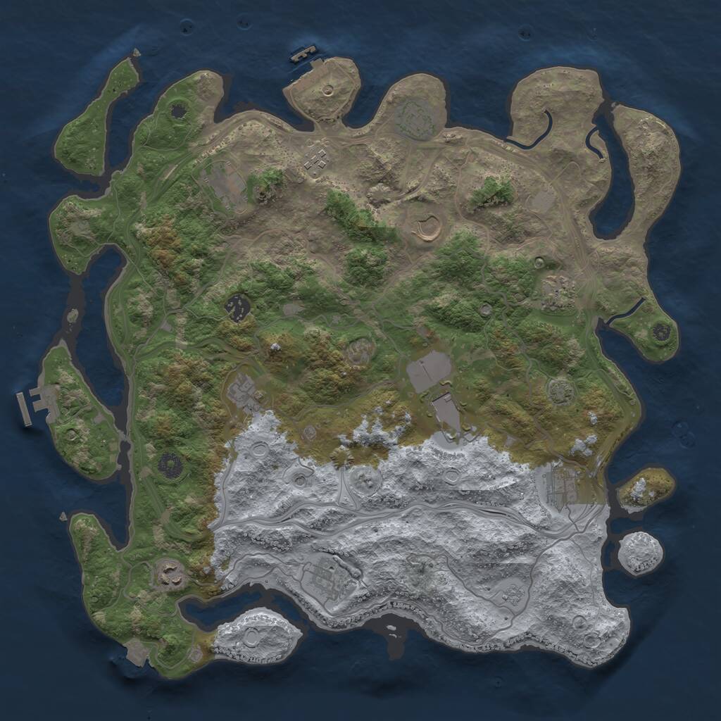 Rust Map: Procedural Map, Size: 4250, Seed: 1595919153, 17 Monuments