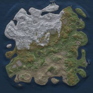 Thumbnail Rust Map: Procedural Map, Size: 4250, Seed: 1040020169, 17 Monuments