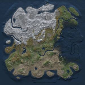 Thumbnail Rust Map: Procedural Map, Size: 4250, Seed: 1040020169, 17 Monuments