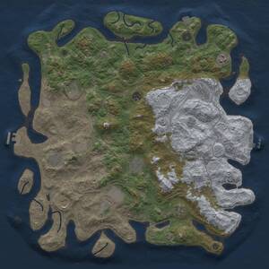 Thumbnail Rust Map: Procedural Map, Size: 4500, Seed: 1320989951, 17 Monuments