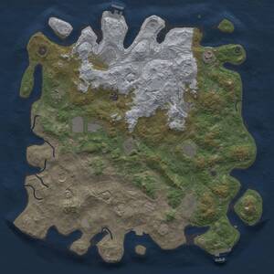 Thumbnail Rust Map: Procedural Map, Size: 4500, Seed: 1292857420, 17 Monuments