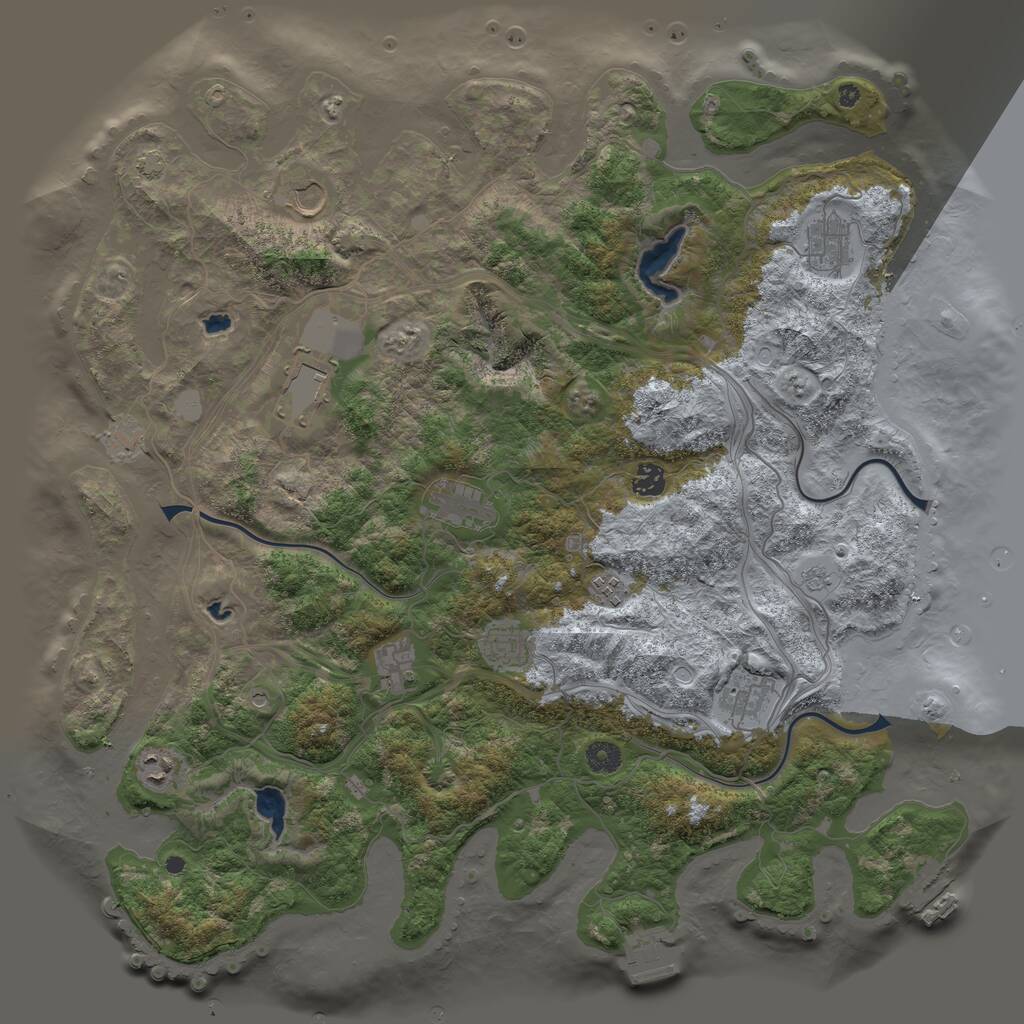 Rust Map: Procedural Map, Size: 4500, Seed: 1933947991, 16 Monuments