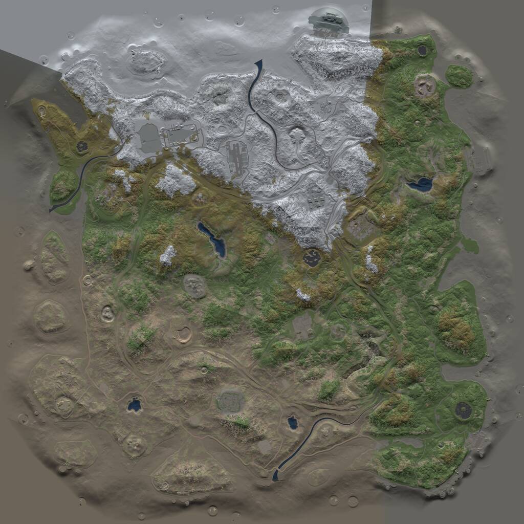 Rust Map: Procedural Map, Size: 4800, Seed: 572461, 16 Monuments