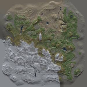 Thumbnail Rust Map: Procedural Map, Size: 4500, Seed: 1258394243, 15 Monuments