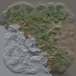 Thumbnail Rust Map: Procedural Map, Size: 5000, Seed: 1234123412, 17 Monuments