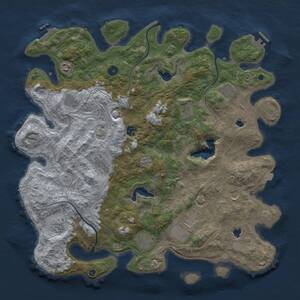 Thumbnail Rust Map: Procedural Map, Size: 4500, Seed: 1661419472, 17 Monuments