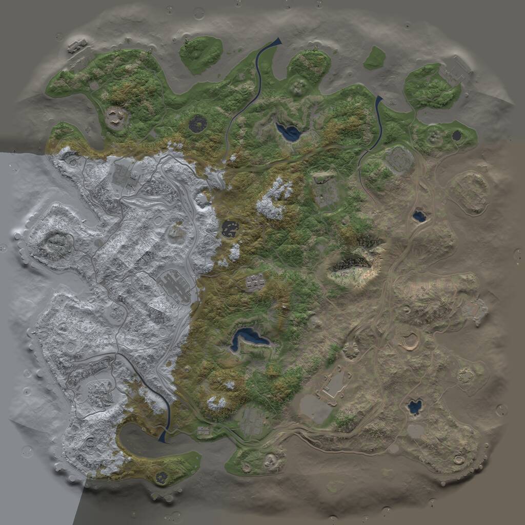 Rust Map: Procedural Map, Size: 4500, Seed: 1661419472, 17 Monuments