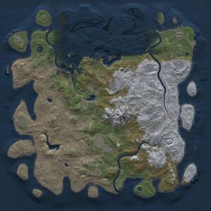 Thumbnail Rust Map: Procedural Map, Size: 5000, Seed: 51655761, 17 Monuments