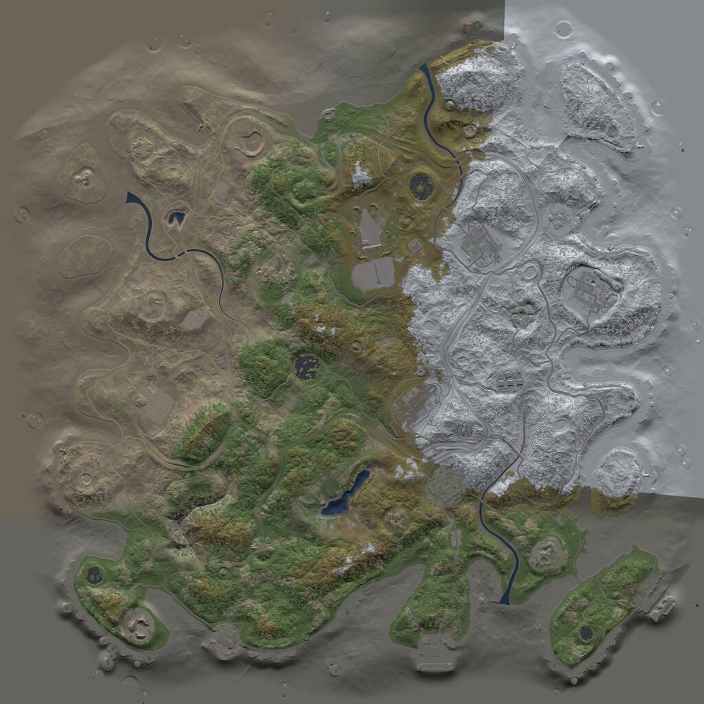 Rust Map: Procedural Map, Size: 4250, Seed: 1687508230, 17 Monuments