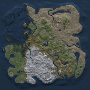 Thumbnail Rust Map: Procedural Map, Size: 4500, Seed: 731273764, 15 Monuments