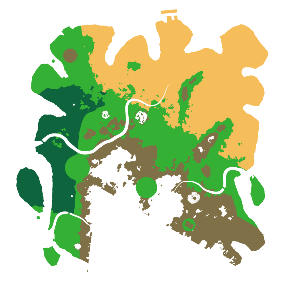 Biome Rust Map: Procedural Map, Size: 3700, Seed: 1195147211
