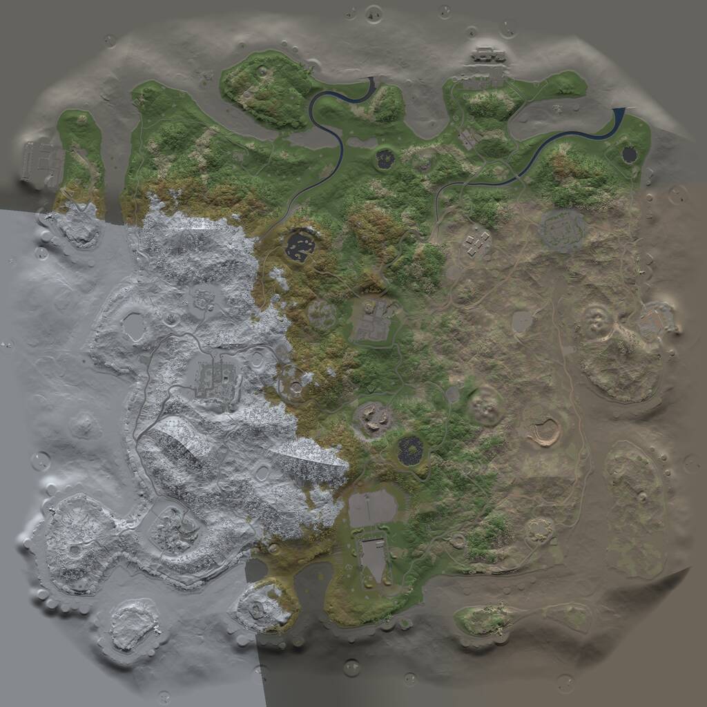 Rust Map: Procedural Map, Size: 3800, Seed: 1806312180, 15 Monuments