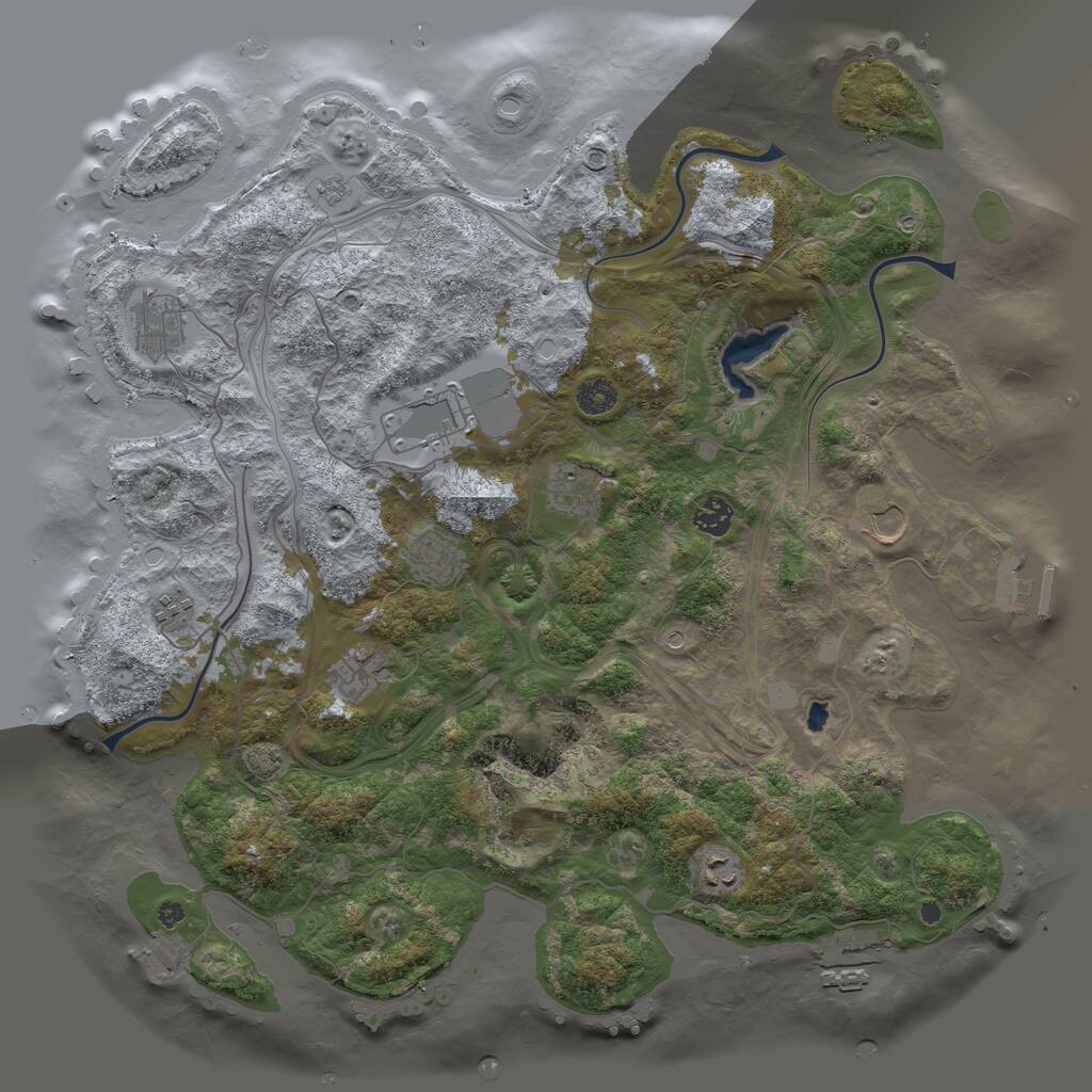 Rust Map: Procedural Map, Size: 4250, Seed: 452887013, 15 Monuments