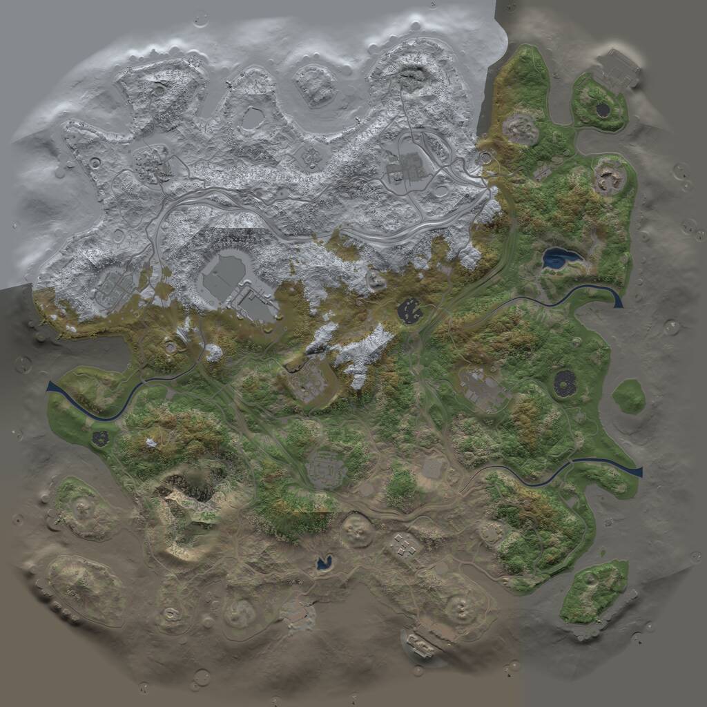 Rust Map: Procedural Map, Size: 4250, Seed: 84463348, 16 Monuments