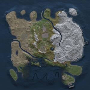 Thumbnail Rust Map: Procedural Map, Size: 3500, Seed: 131801274, 15 Monuments