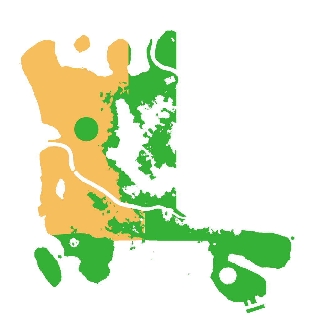 Biome Rust Map: Procedural Map, Size: 3500, Seed: 131801274