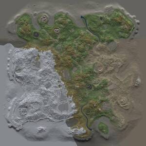 Thumbnail Rust Map: Procedural Map, Size: 3900, Seed: 174382404, 16 Monuments