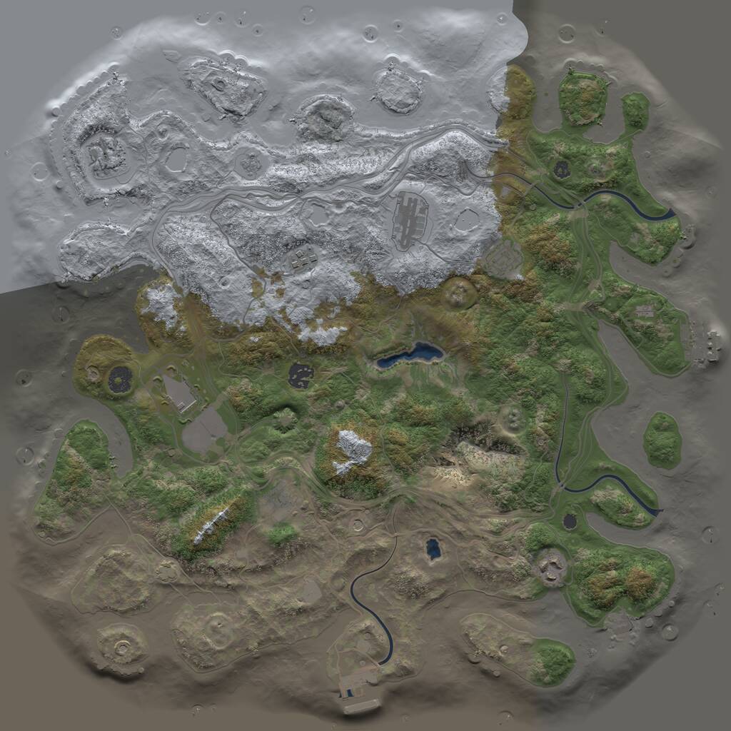 Rust Map: Procedural Map, Size: 4250, Seed: 675825445, 14 Monuments