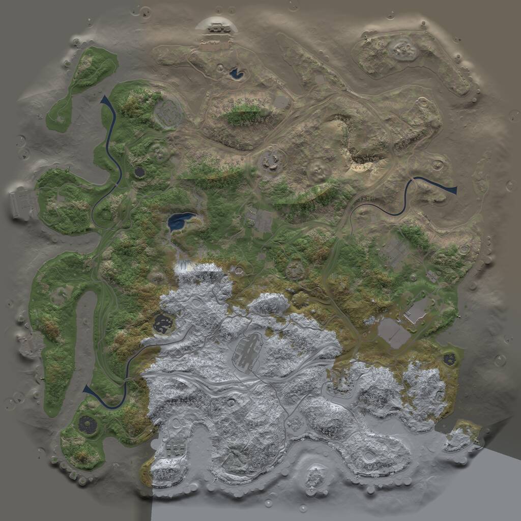 Rust Map: Procedural Map, Size: 4250, Seed: 25741, 15 Monuments