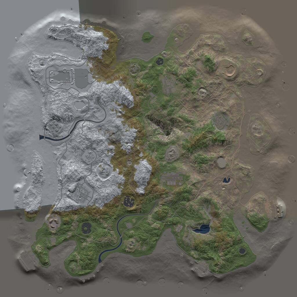 Rust Map: Procedural Map, Size: 4000, Seed: 1438534546, 15 Monuments