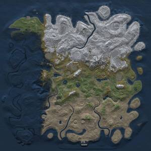Thumbnail Rust Map: Procedural Map, Size: 5250, Seed: 1234137734, 16 Monuments