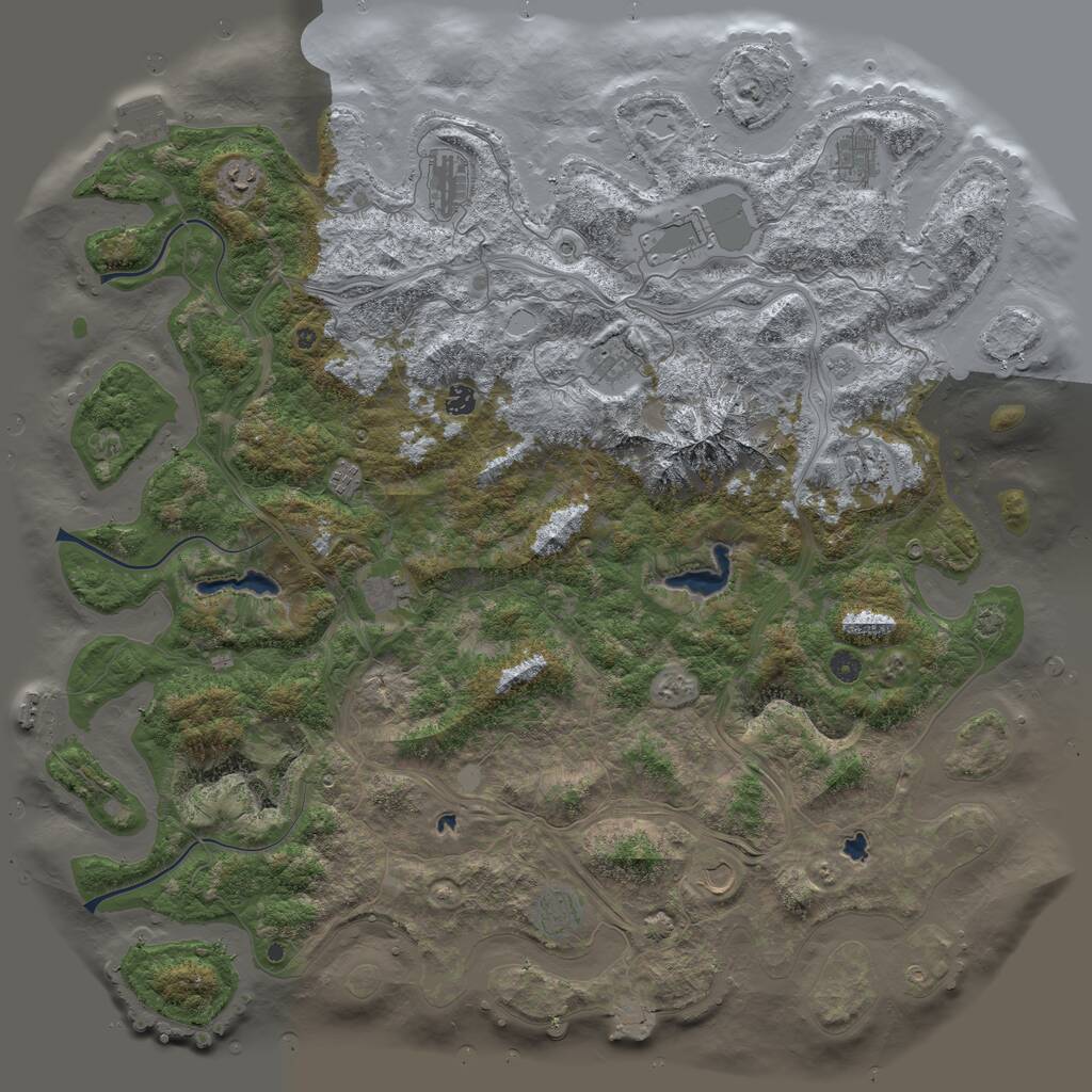 Rust Map: Procedural Map, Size: 5250, Seed: 1234137734, 17 Monuments