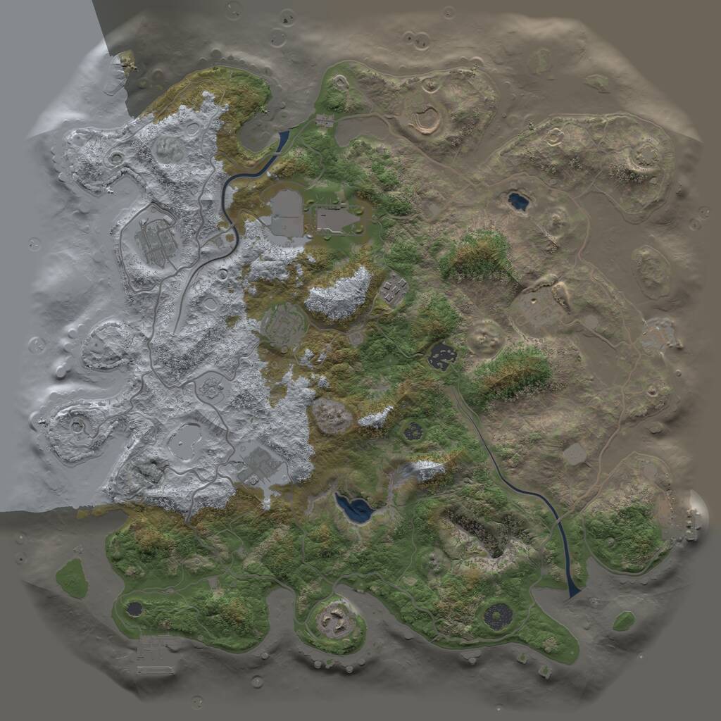 Rust Map: Procedural Map, Size: 4000, Seed: 45256163, 15 Monuments